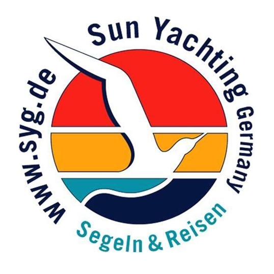 A logo for sun yachting germany segeln & reisen