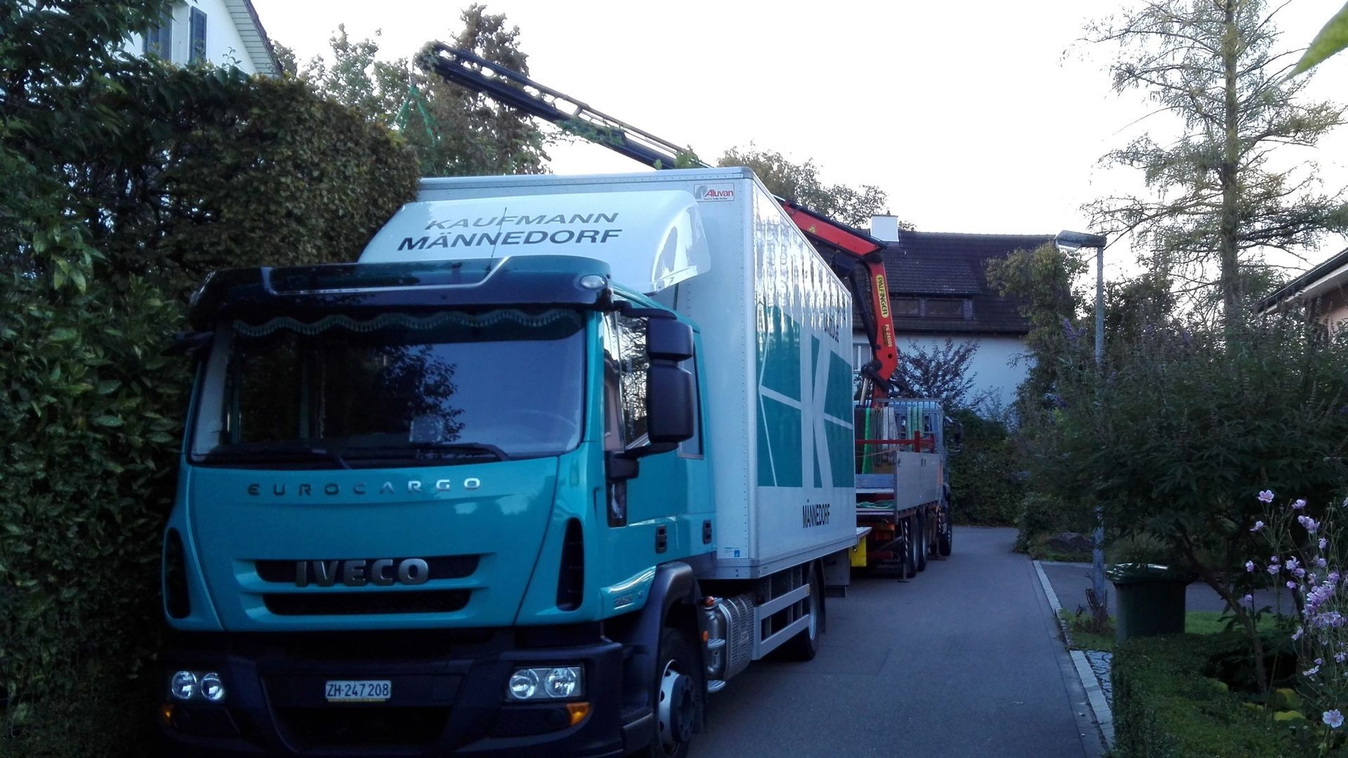 Kraneinsatz beim Umzug