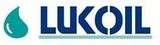 Un logotipo azul y blanco de Lukoil con una gota de agua.