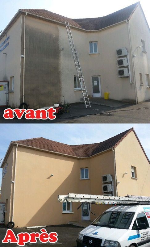 Avant et après les travaux sur l'extérieur d'une maison.