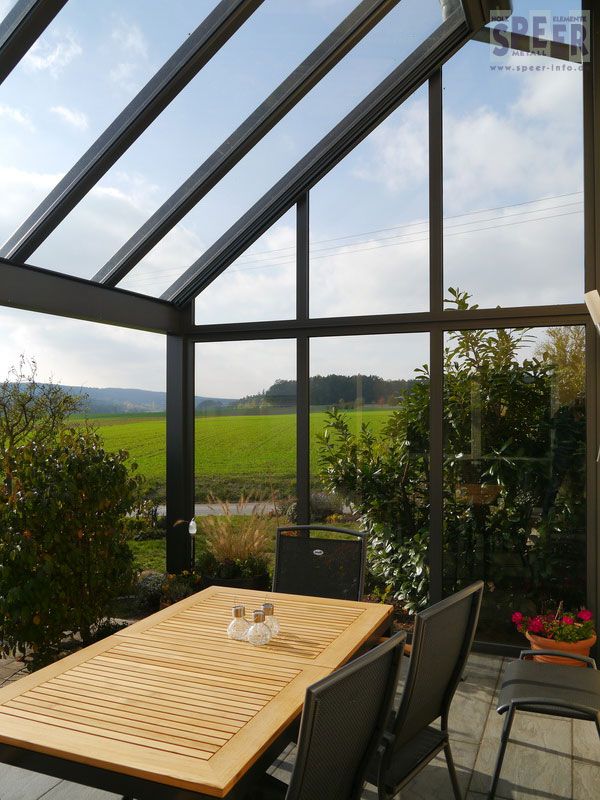 Terrassendach mit Wetterschutz-Element