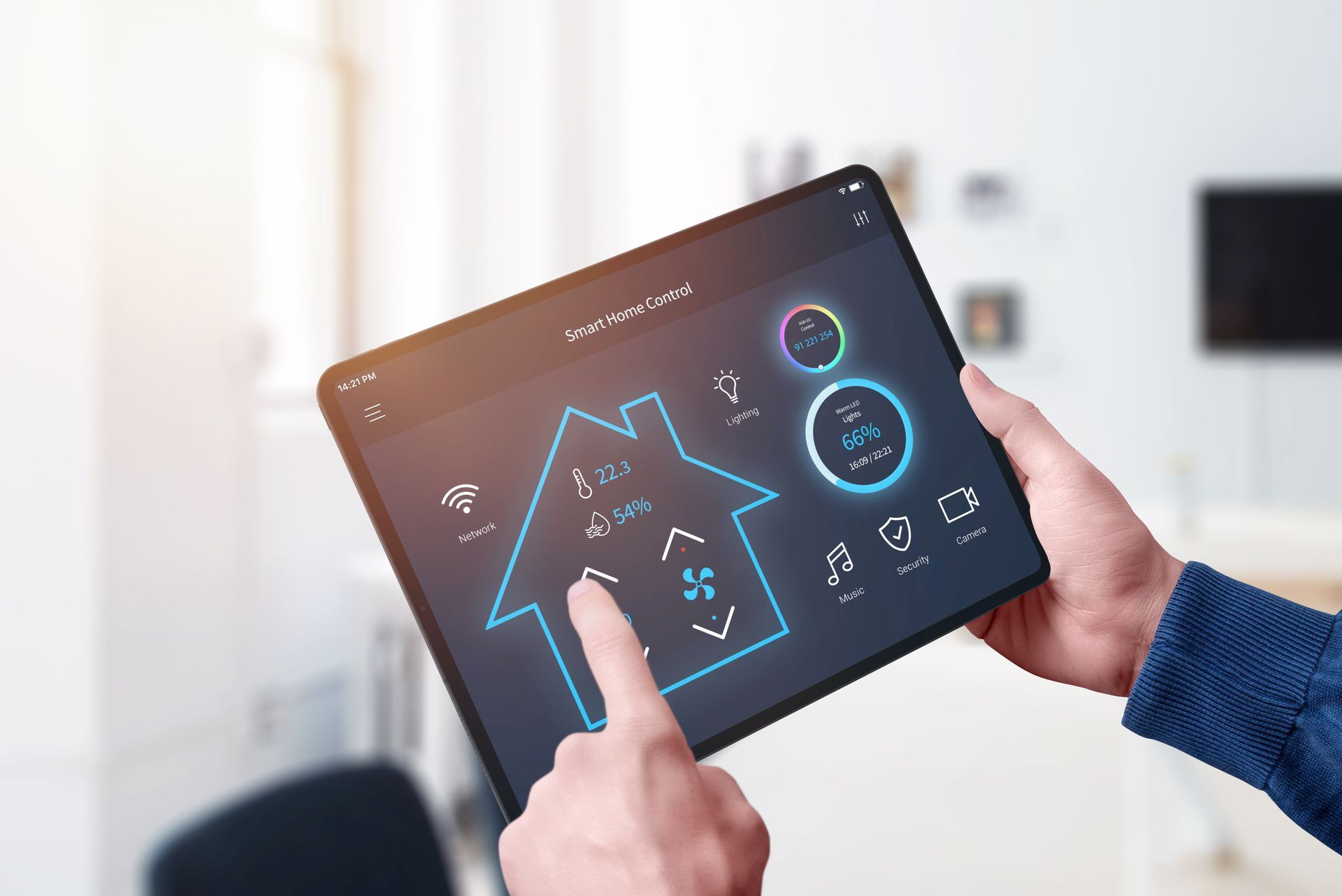 Gestion d'énergie pilotée via une tablette