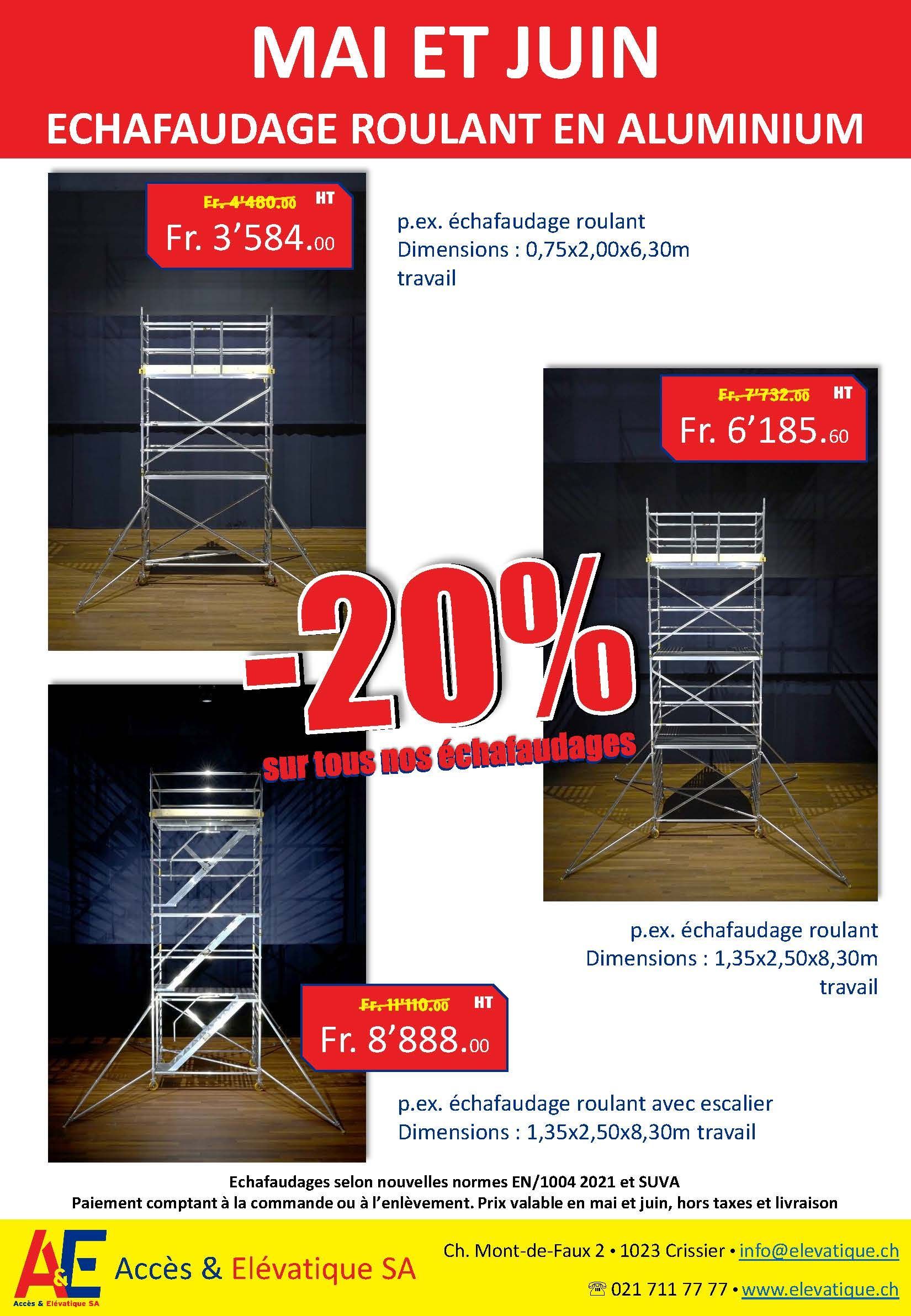 Flyer promotionnel Escabeaux en bois