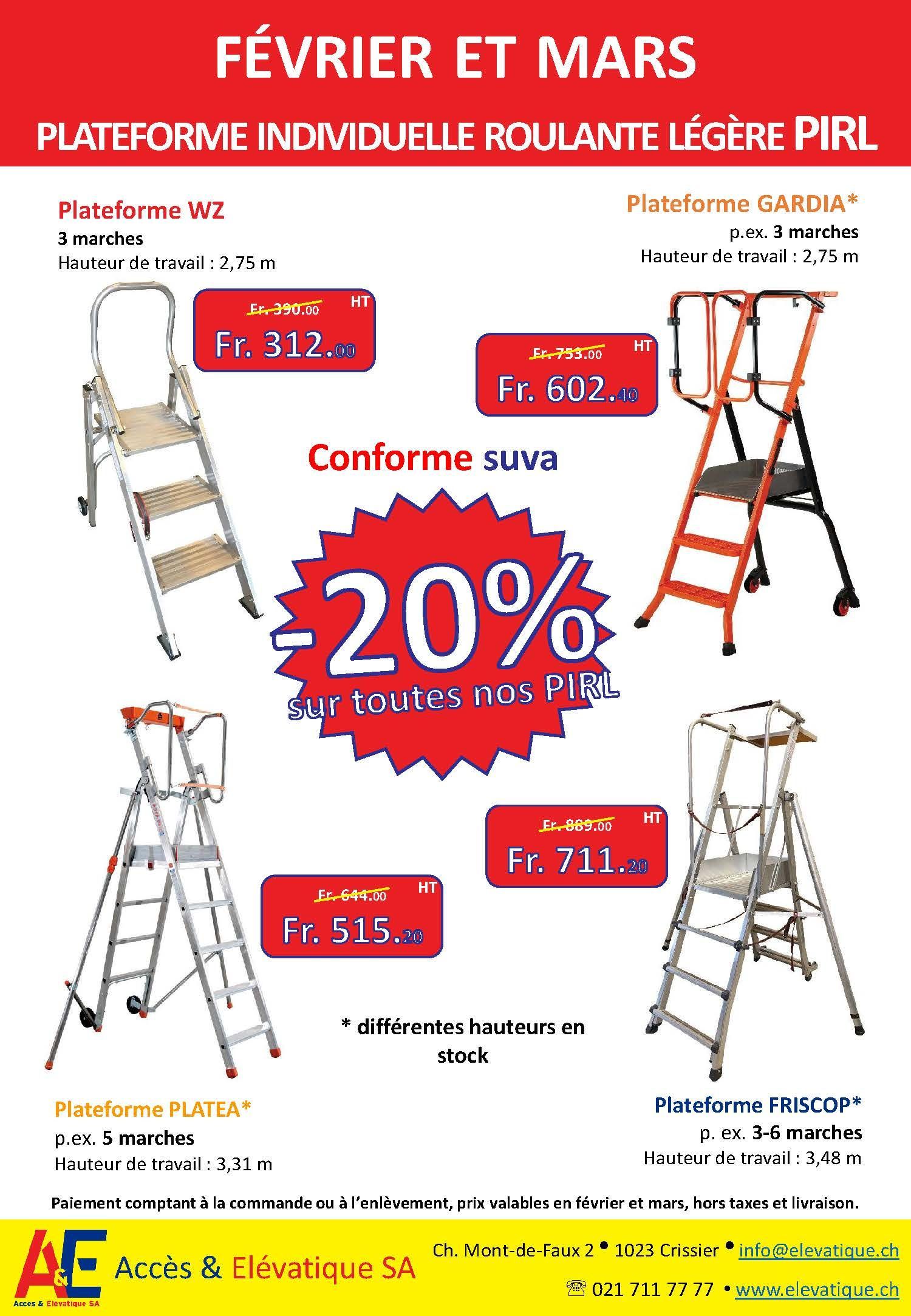 Flyer promotionnel Escabeaux en bois