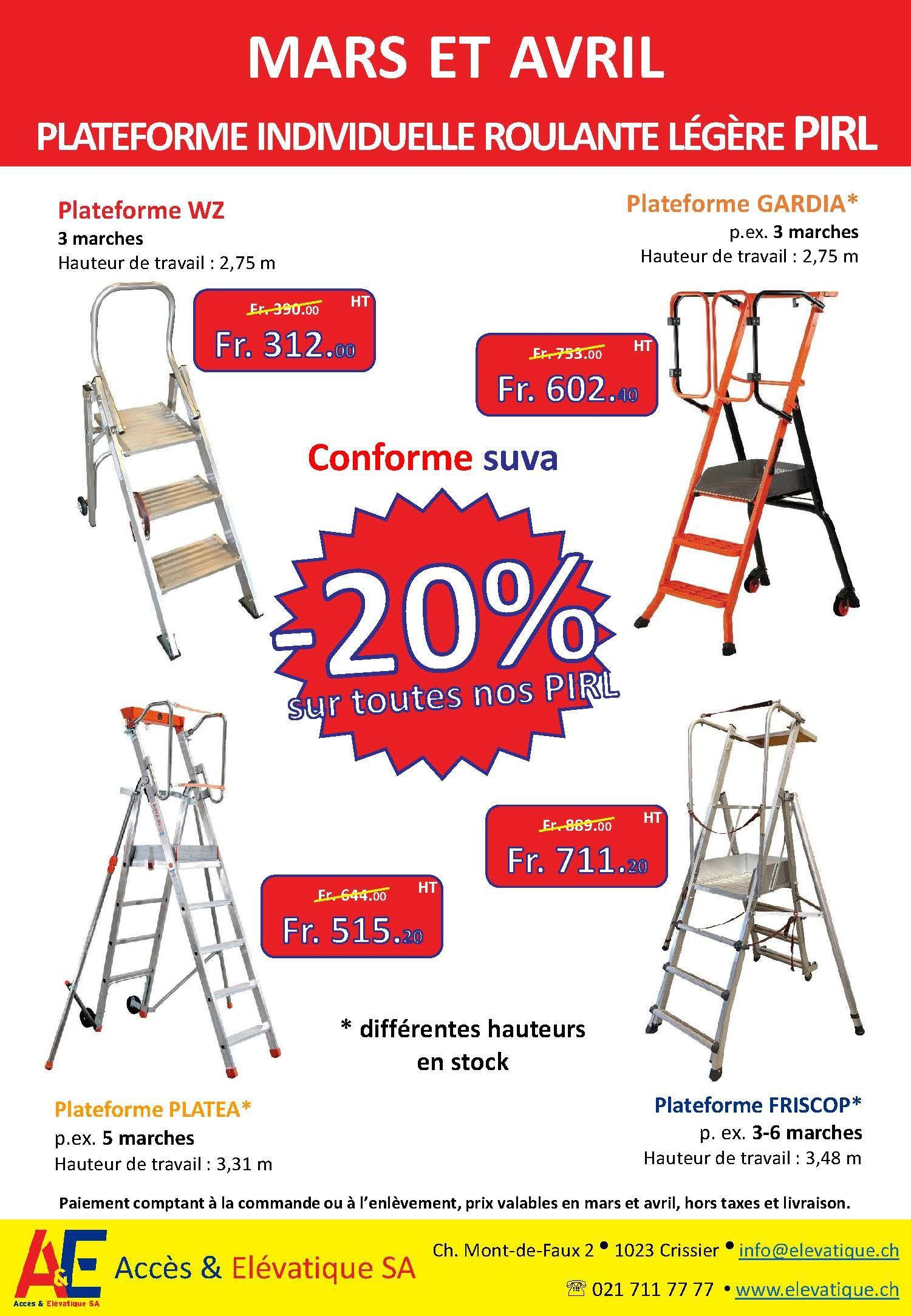 Flyer promotionnel Escabeaux en bois