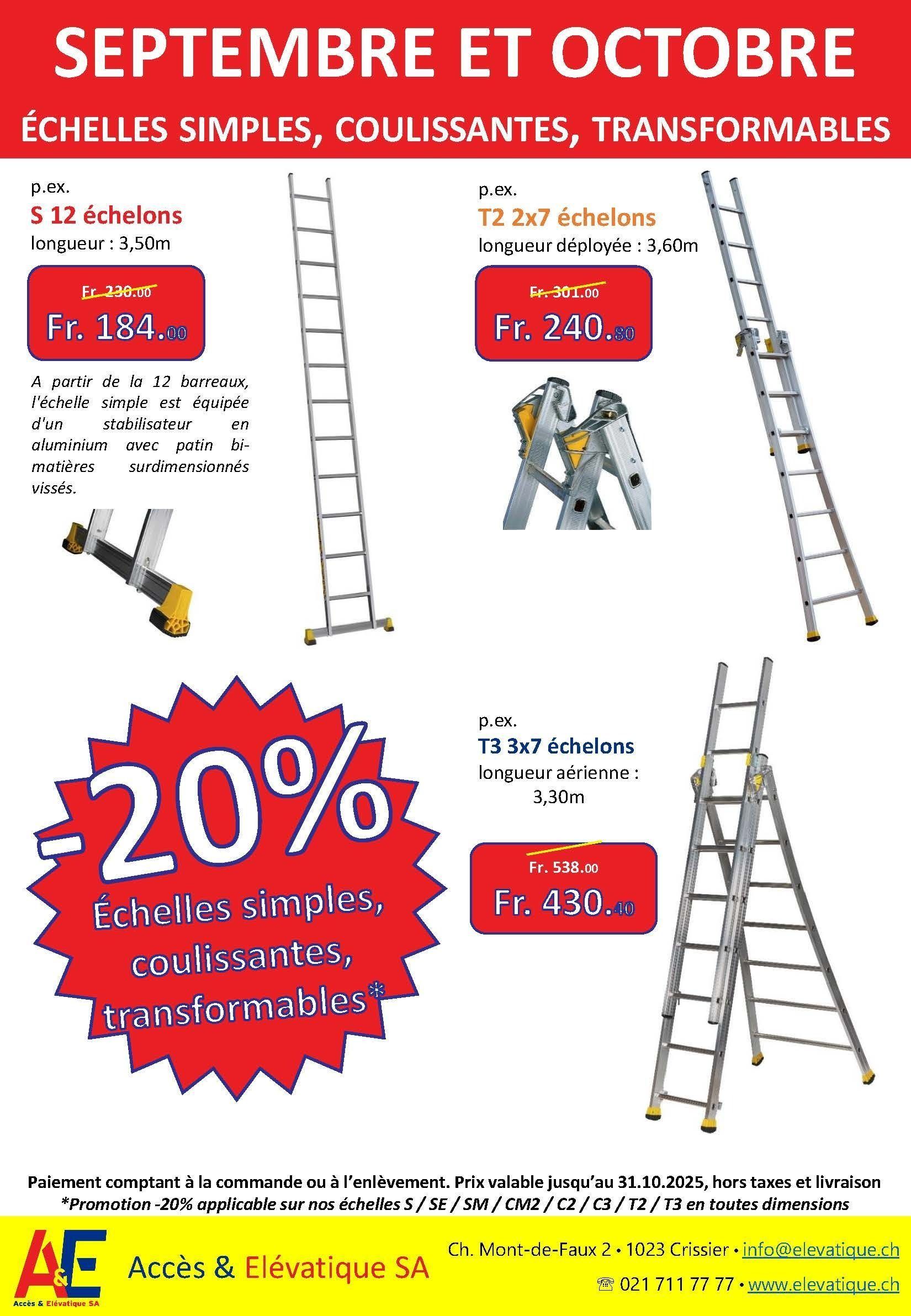 Flyer promotionnel échelles 