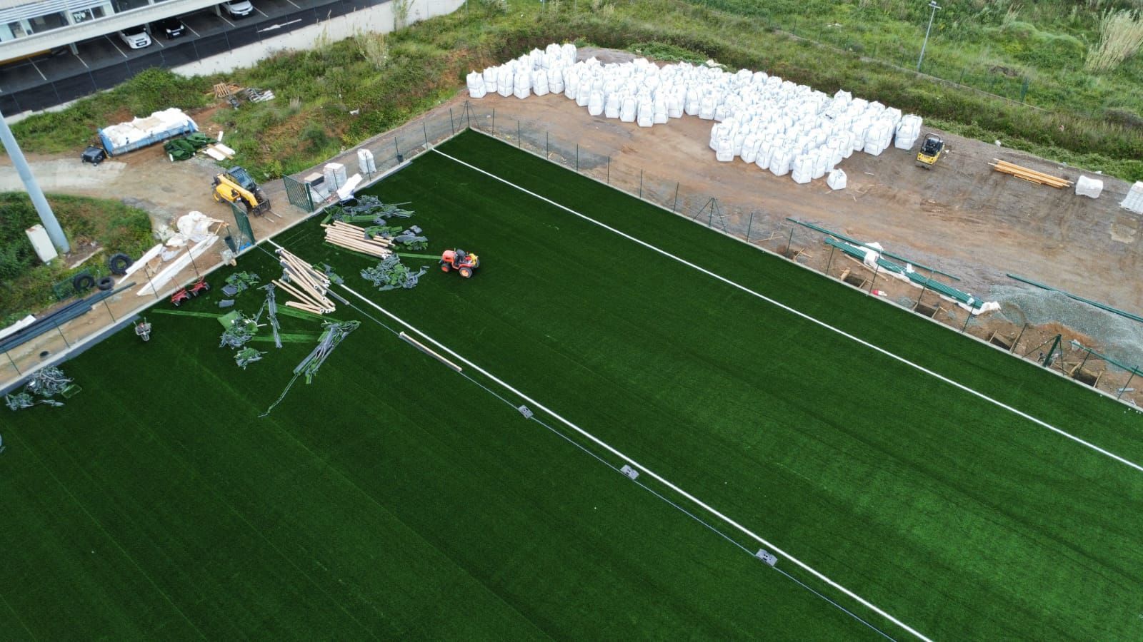 Installation de l'équipement sportif