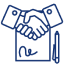 Icon schüttelnde Hände