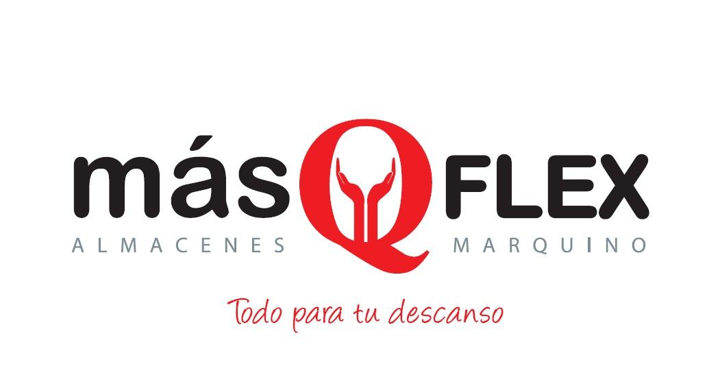Un logotipo para una empresa llamada mas q flex