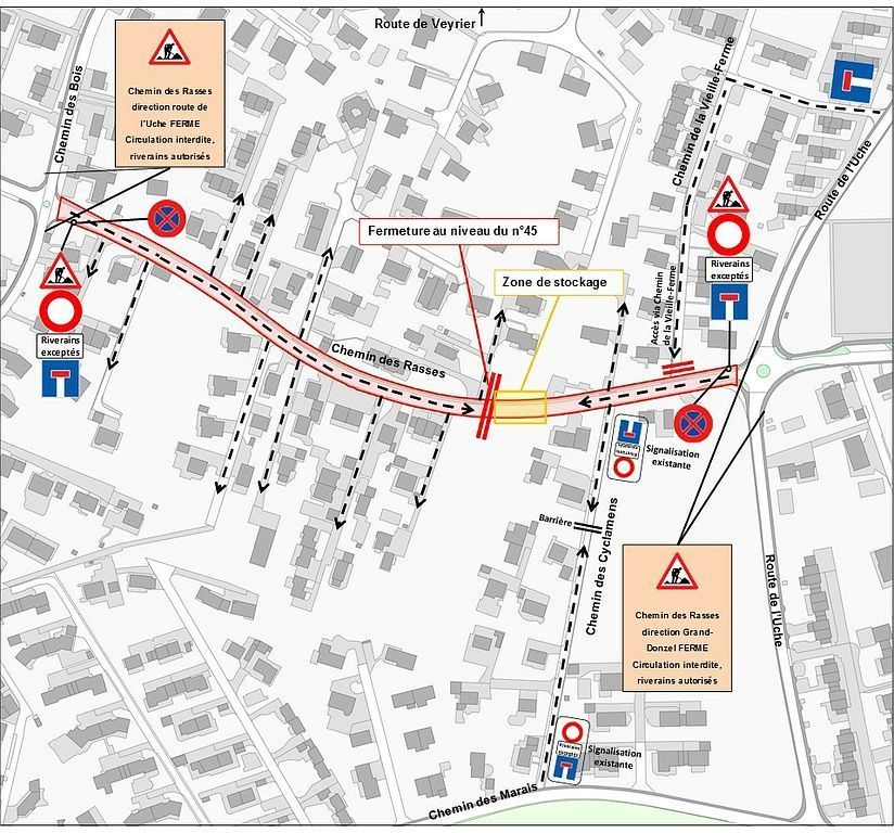 mesures de circulation chantier Veyrier, bcph Ingénierie