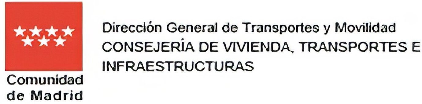 Logo of Comunidad de Madrid, with red square and stars, text: Dirección General de Vivienda y Rehabilitación.