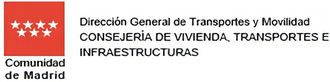 Logo of Comunidad de Madrid, with red square and stars, text: Dirección General de Vivienda y Rehabilitación.