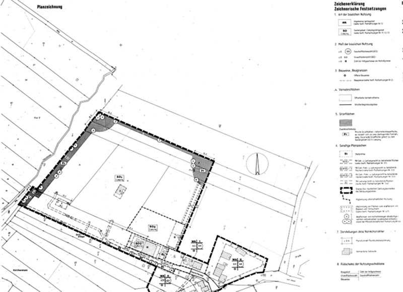 Planausschnitt Bebauungsplan