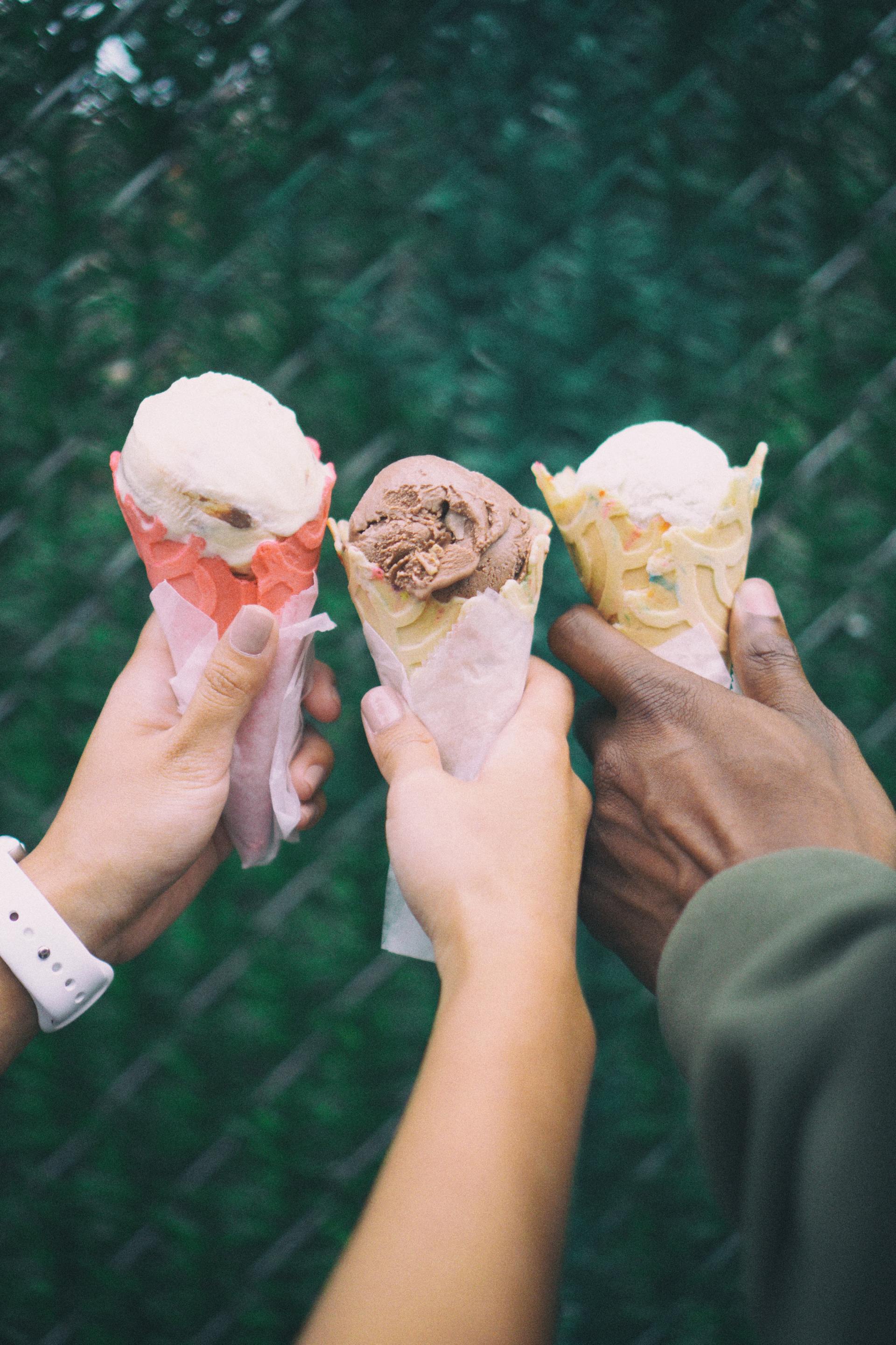 Des glaces