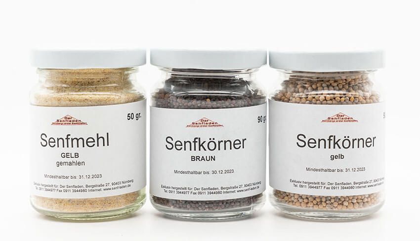 Der Senfladen Nürnberg Senfmehl, Senfkörner