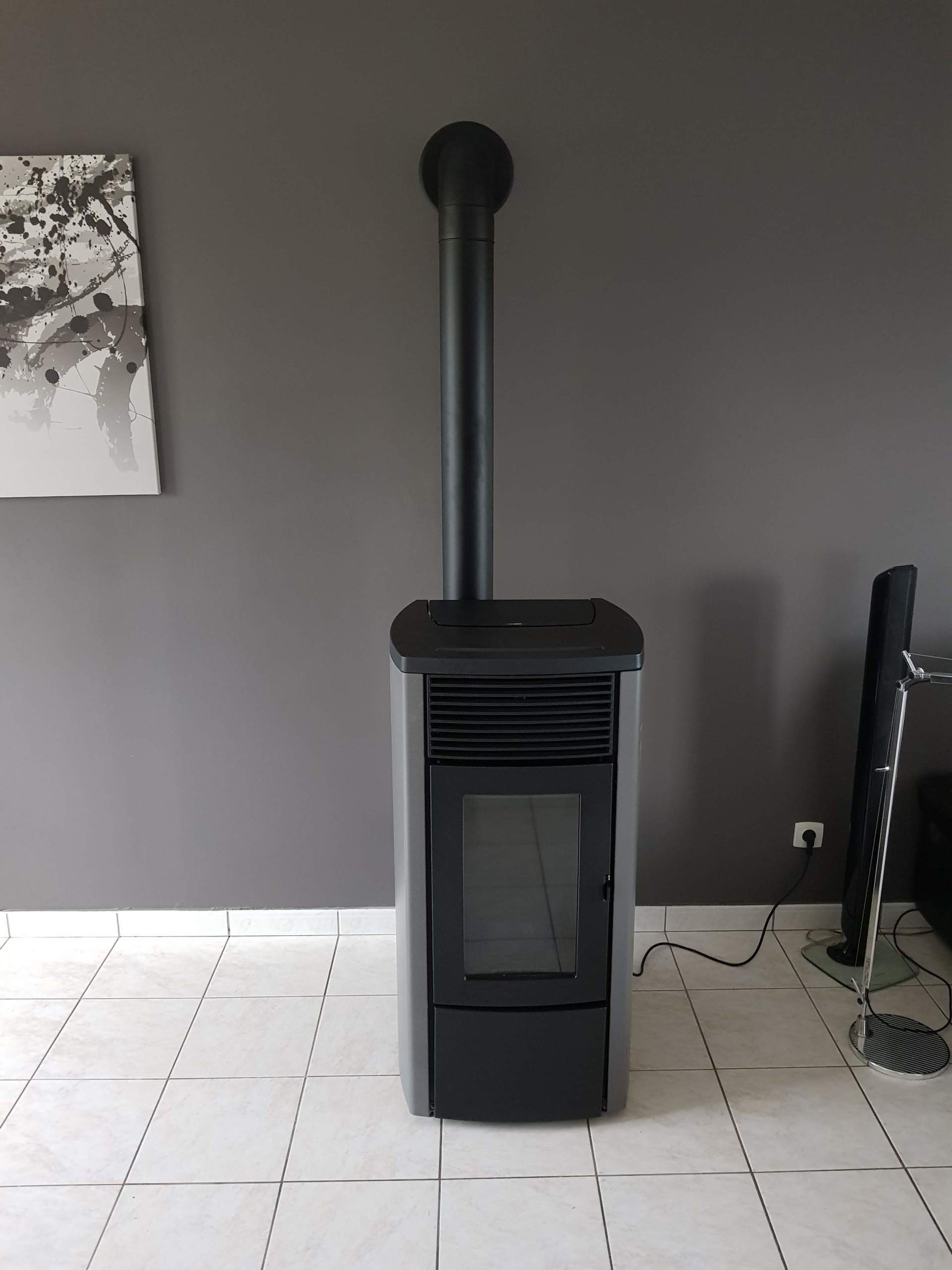 Installation d'une poêle à granulés