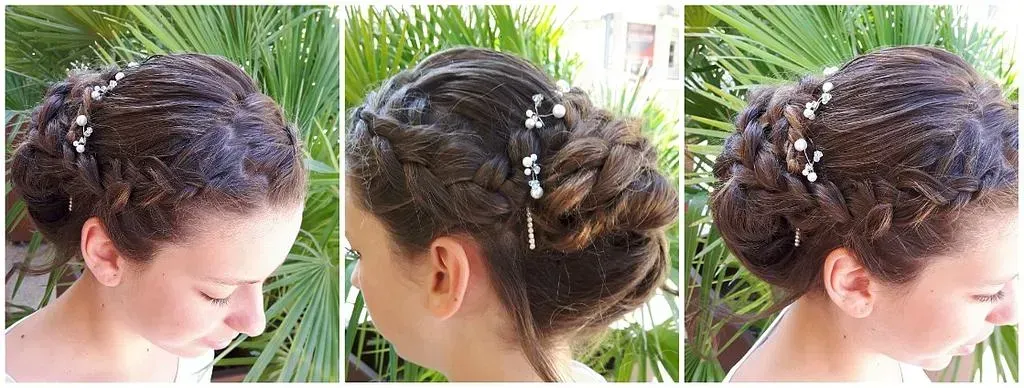 3 photos chignon mariage