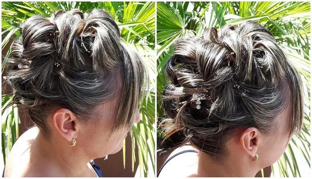 2 photos chignon pour mariage