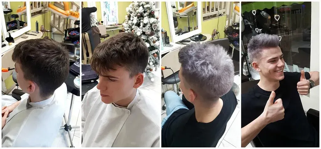 4 photos coupe homme brosse