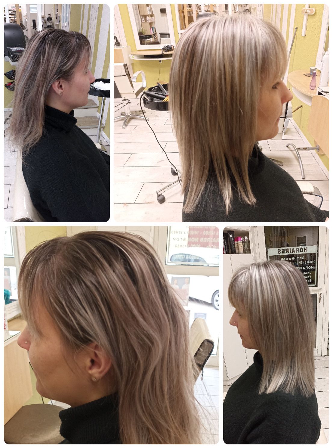 4 photos de coloration blonde