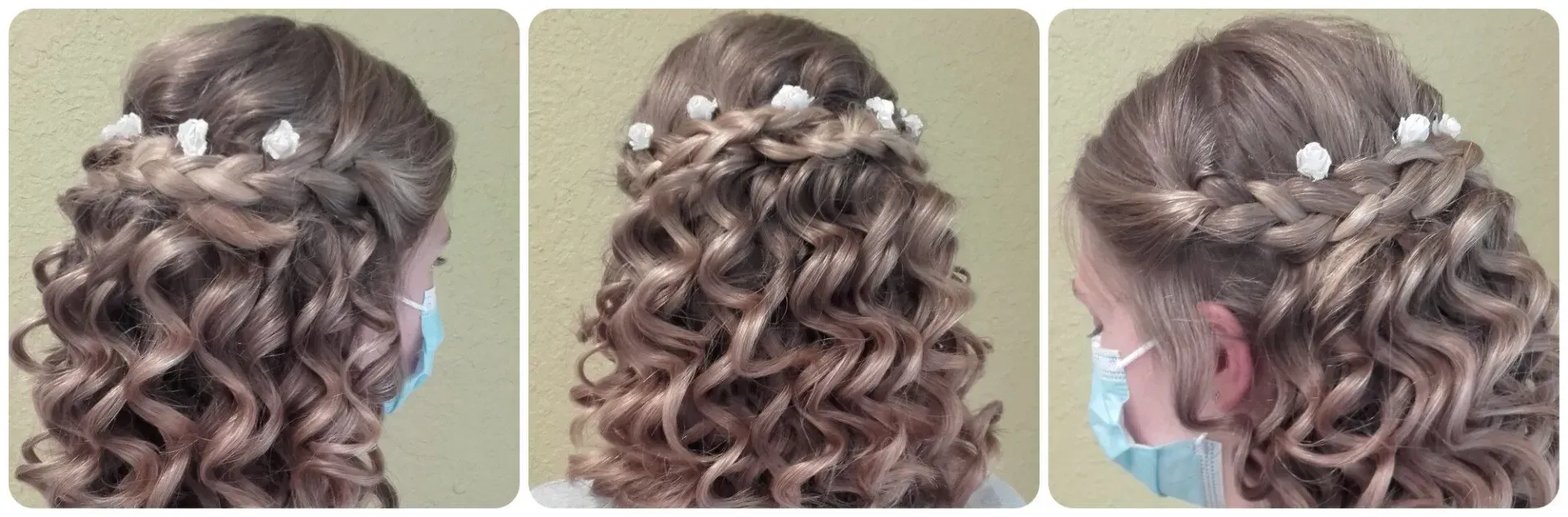 3 photos coiffure fille cheveux longs 