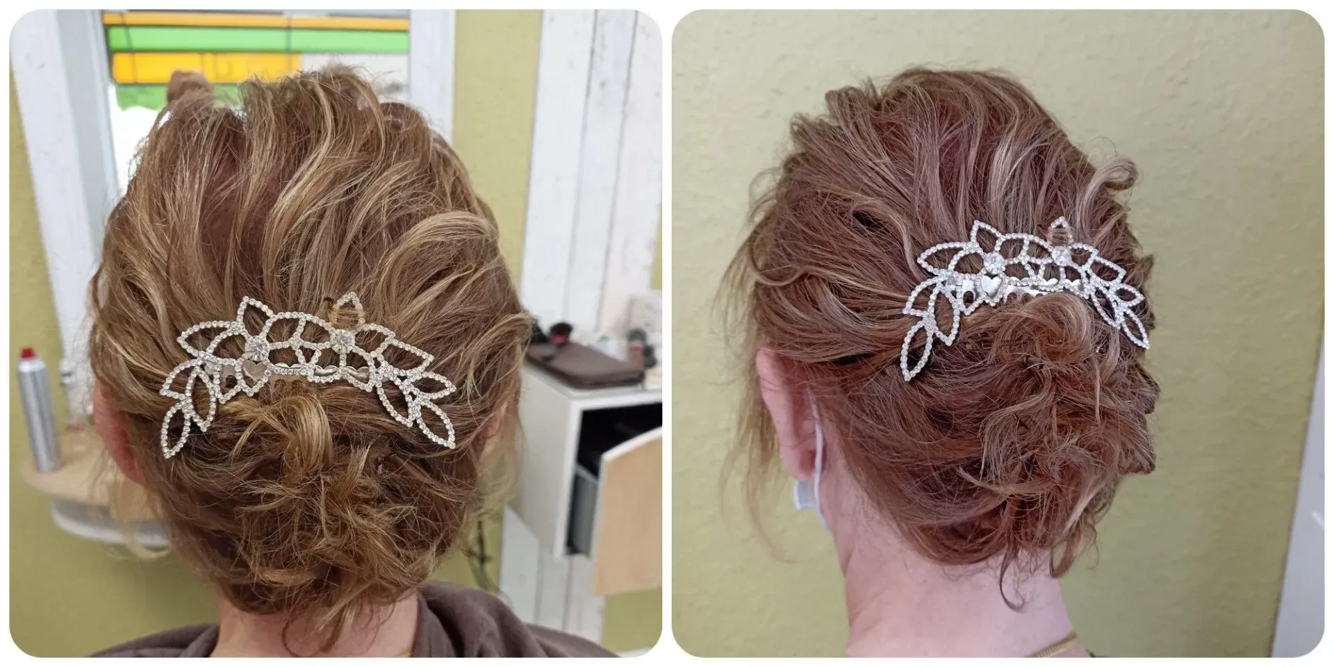 2 photos chignon