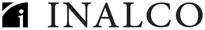 Logotipo de INALCO, en fuente negra con gráfico en blanco y negro en la esquina superior izquierda.