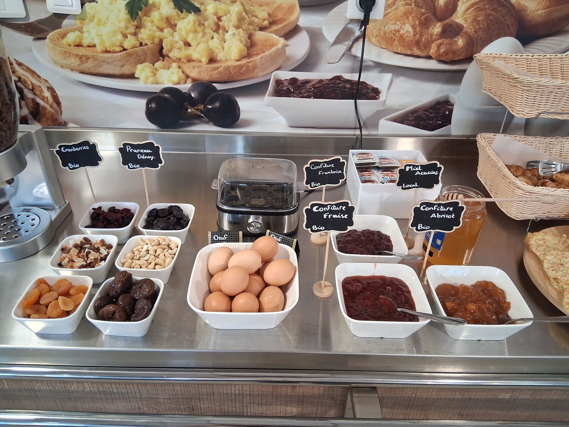 Assortiments pour petit déjeuner