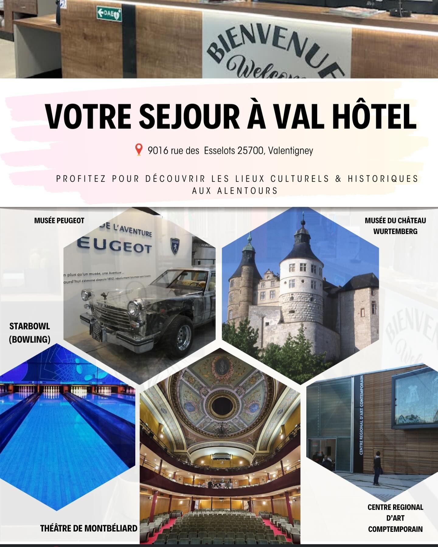 Flyer avec lieux touristiques