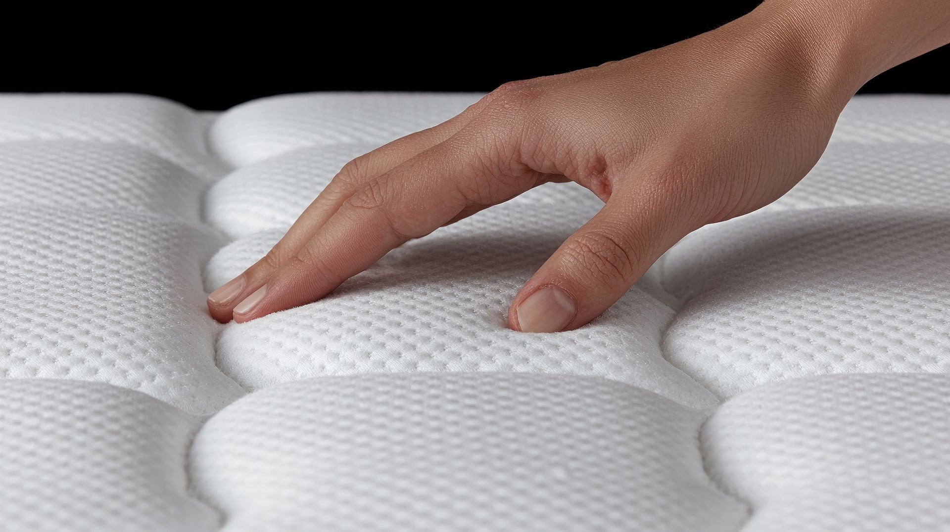 Main touchant un matelas