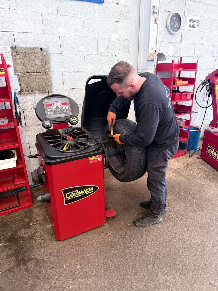 Changement d'un pneu usé