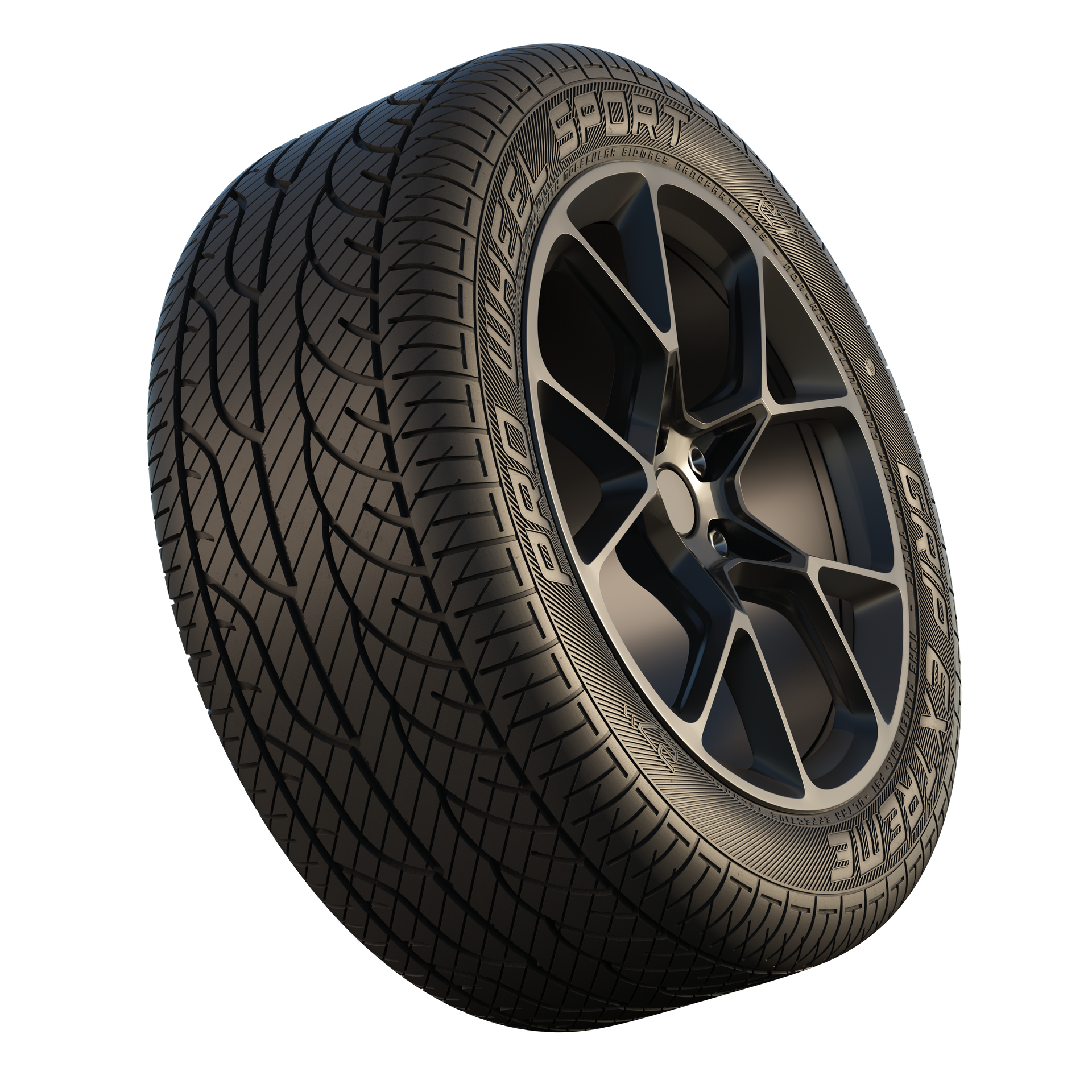 Une roue de voiture neuve