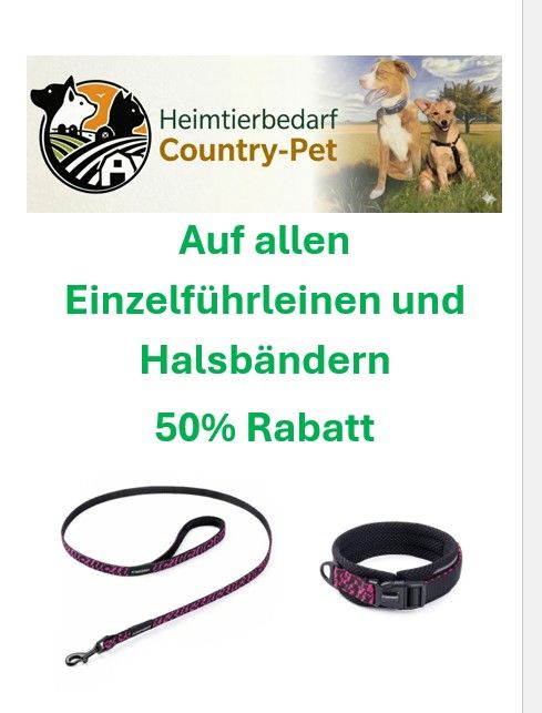 Eine Tierhandlung auf dem Land mit einem bunten Regenschirm davor