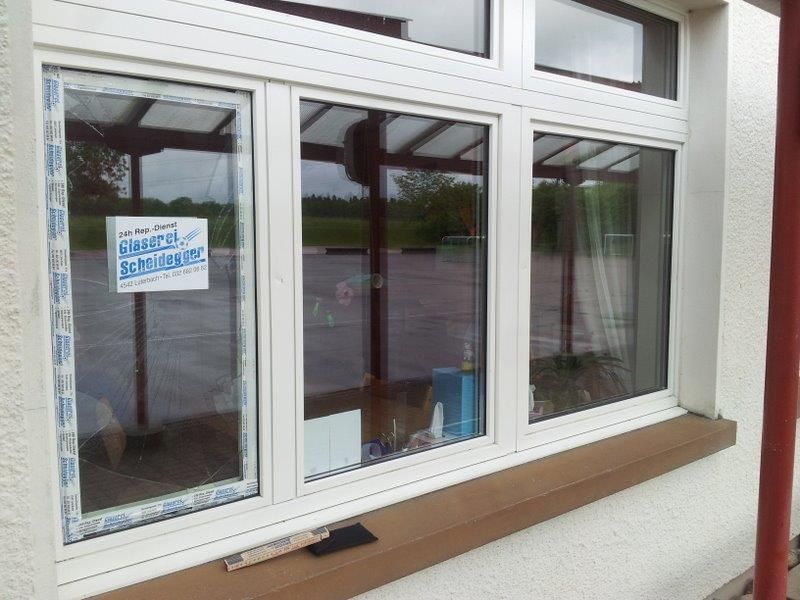 Provisorisches Glas - Glaserei Scheidegger AG in Luterbach