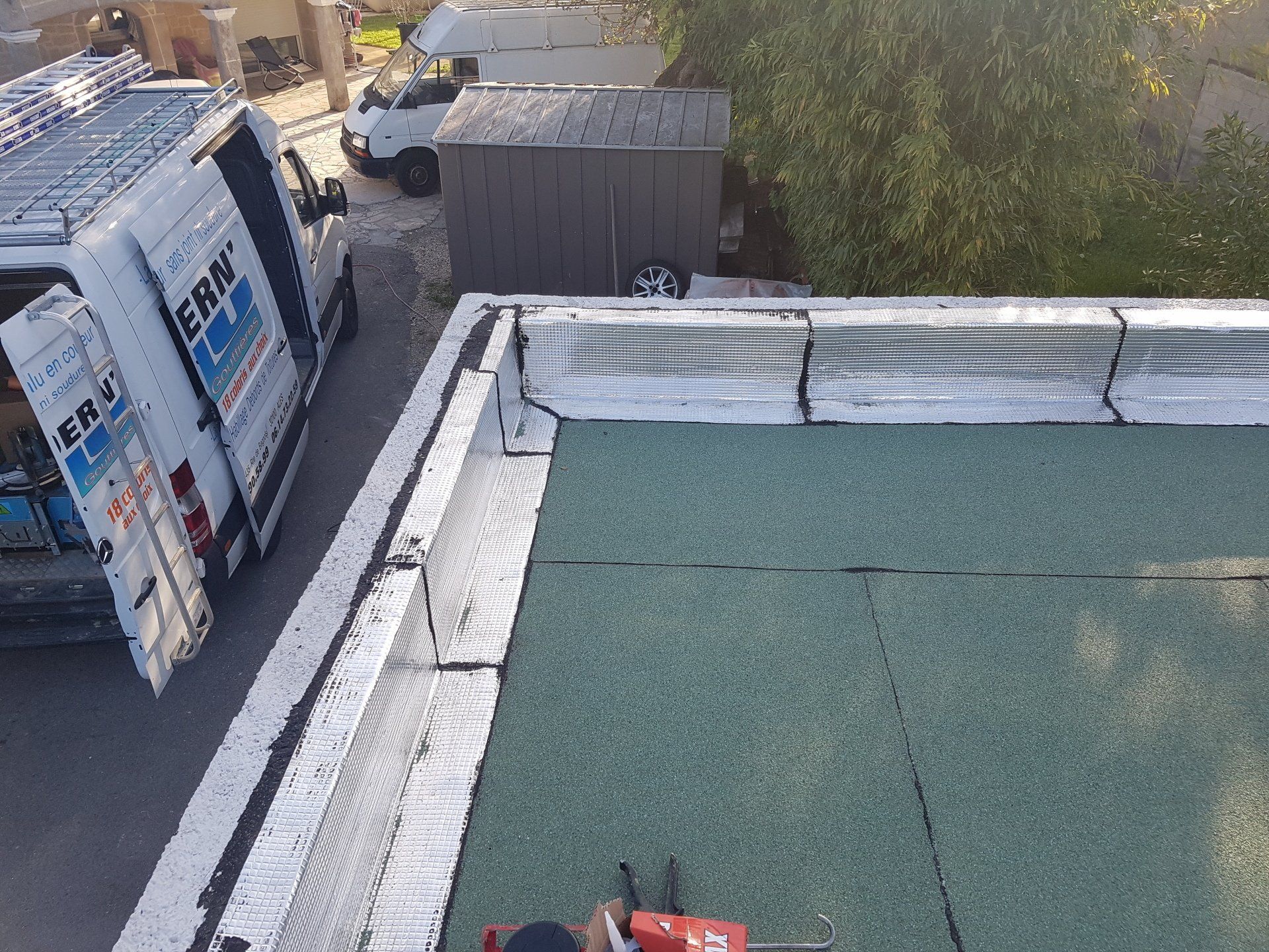 Avant la pose de la couvertine alu