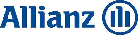Logotipo de Allianz en azul con un icono de gráfico de barras circular.