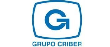 Logotipo azul de Grupo Criber con una “G” estilizada dentro de un cuadrado redondeado.