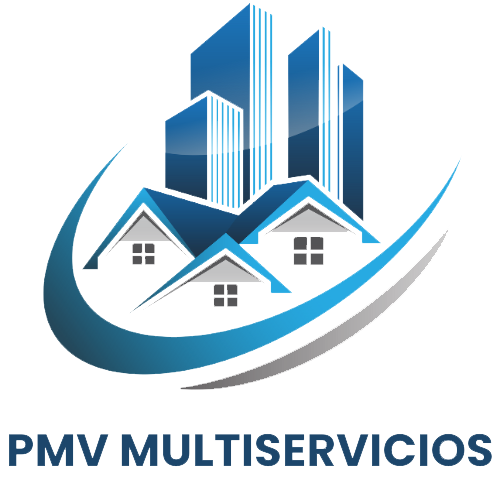 Un logotipo para una empresa llamada pmv multiservicios