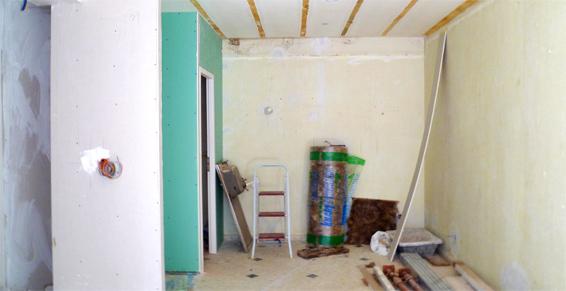 Rénovation d'une pièce avec placo