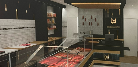 Intérieur d'une boucherie