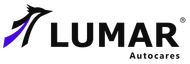 Logotipo de Lumar Autocares con un icono en negro y morado, seguido de un texto negro en negrita que dice LUMAR Autocares.