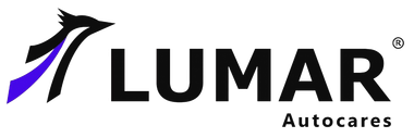 Logotipo de Lumar Autocares con un icono en negro y morado, seguido de un texto negro en negrita que dice LUMAR Autocares.