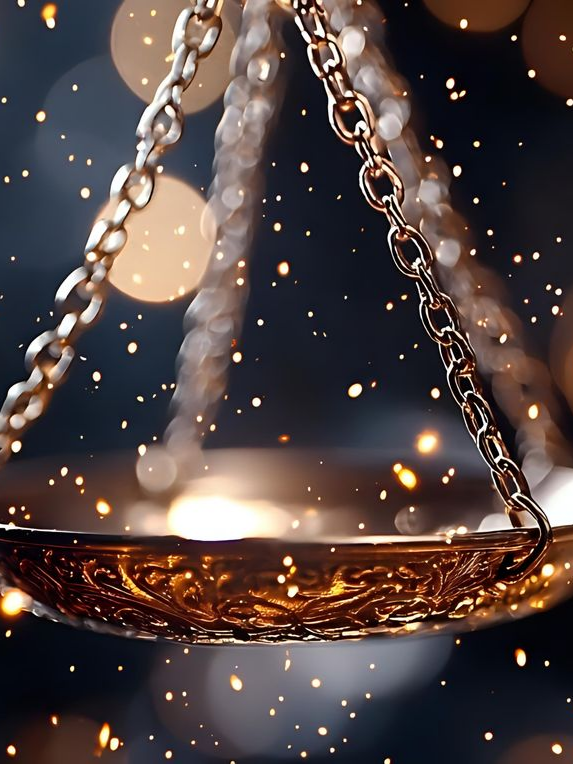 Une partie d'une balance de la justice