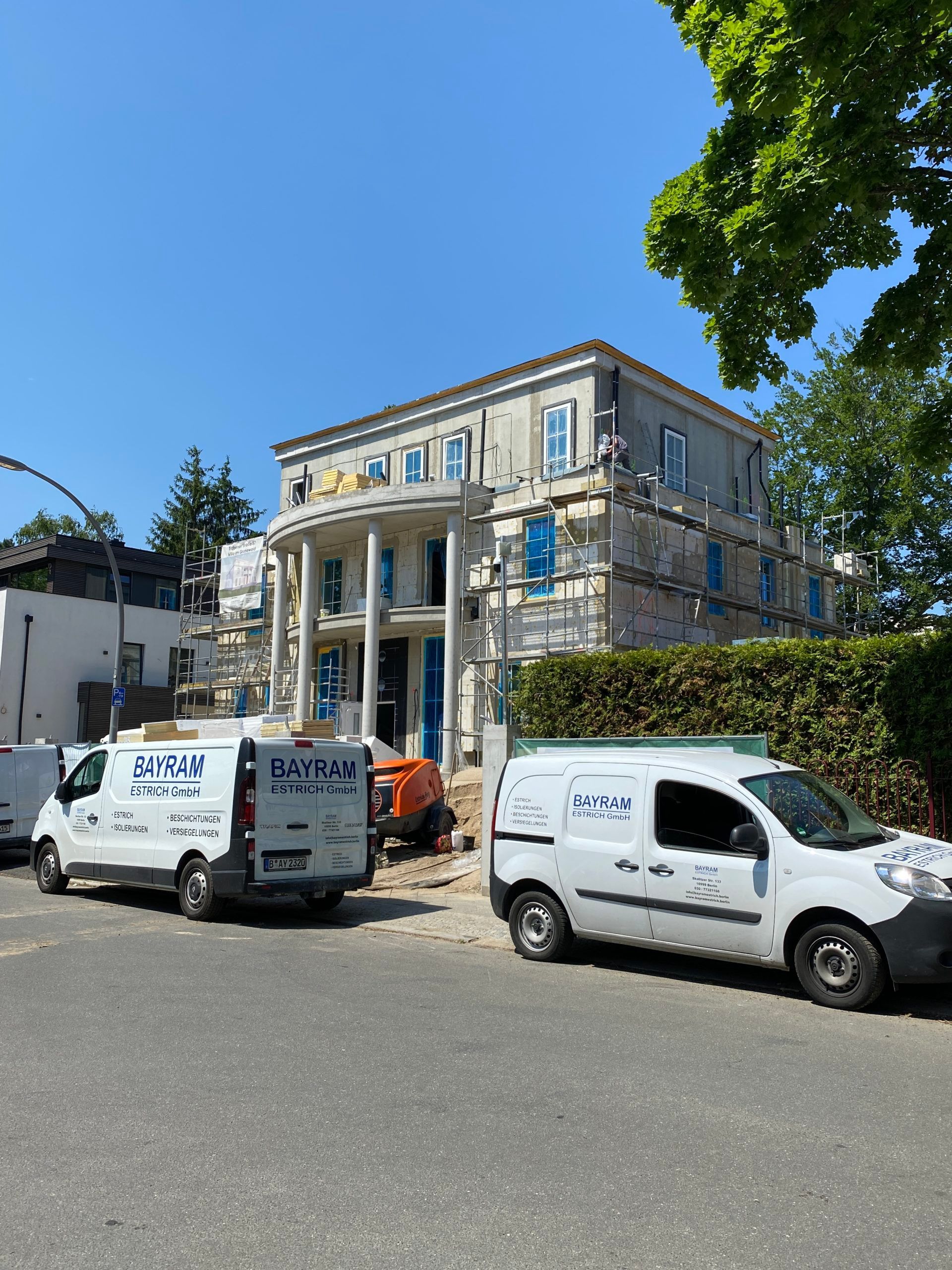 Bauprojekt: Trabener Straße mit der Firma Bayram Estrich GmbH