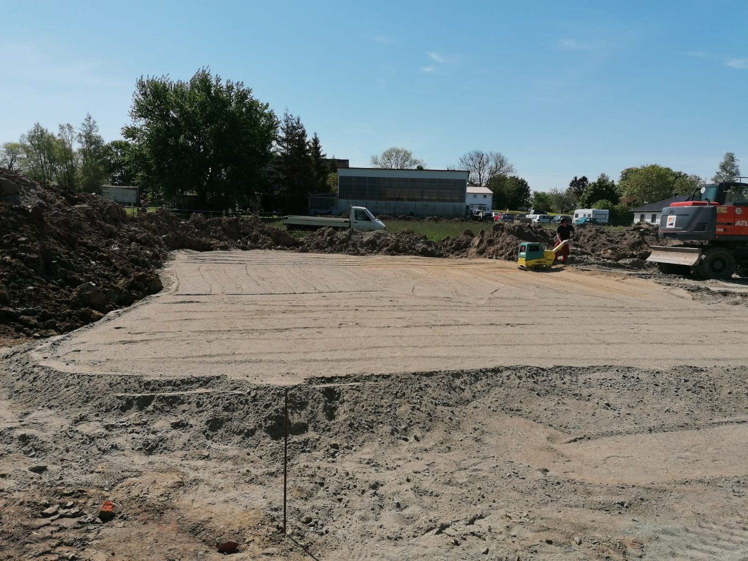 Eine verdichtete Baufläche