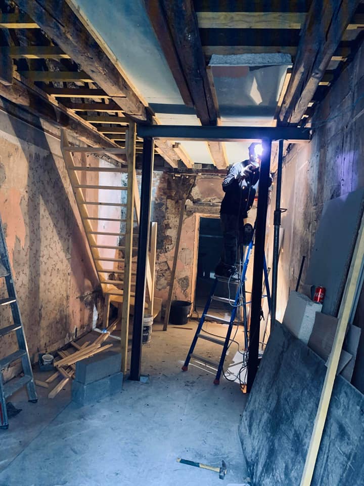 Installation de poutres porteuses