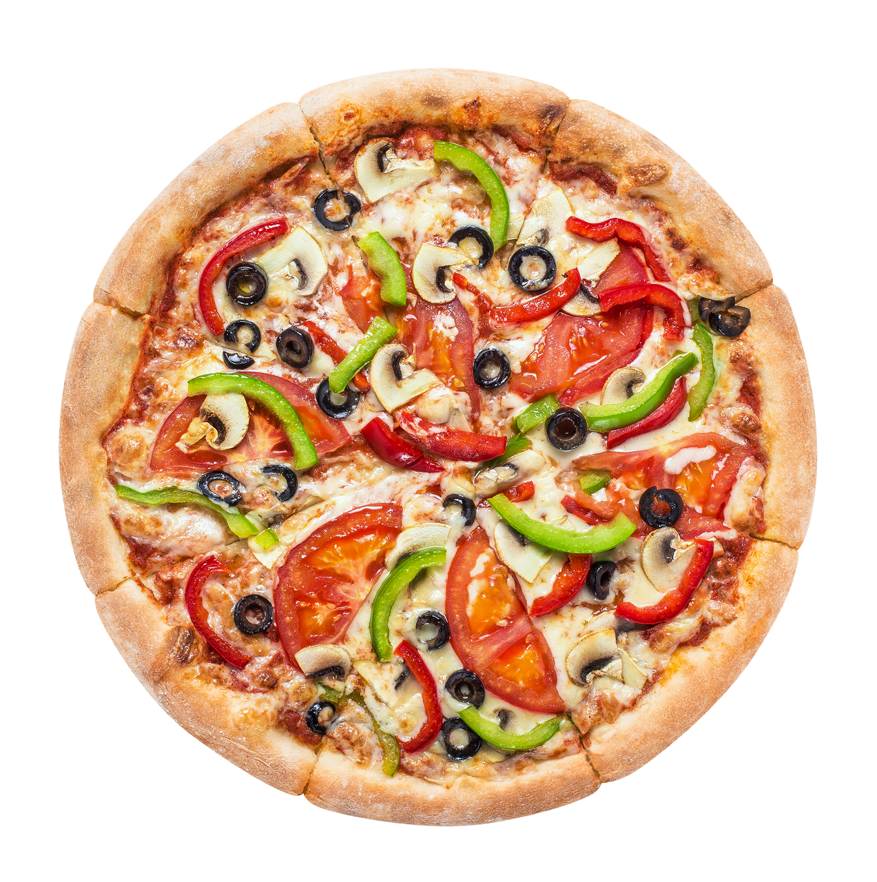 Pizza à laquelle il manque une part ; fromage et pepperoni sur une base de sauce tomate, croûte dorée.