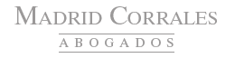 Un logotipo para Madrid Corrales Abogados sobre un fondo blanco.