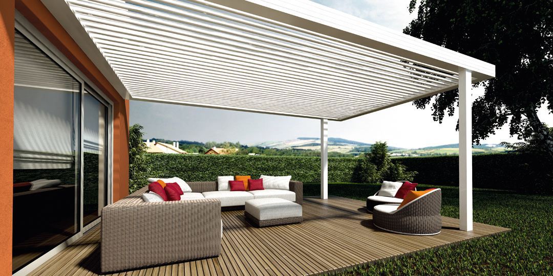 Pergola blanche par Technal