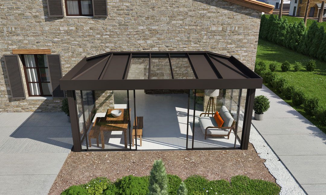 Véranda traditionnelle avec toi opaque